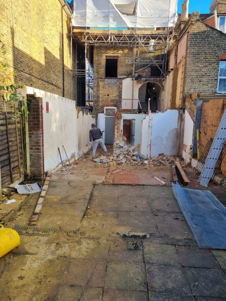 Demolition , Structure work as steel beams , Joints, Brick & Block work, Drainage Kent House Rd, Beckenham BR3