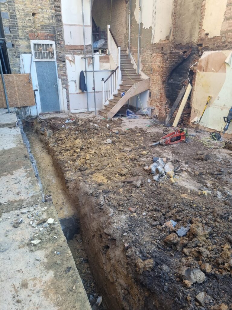 Demolition , Structure work as steel beams , Joints, Brick & Block work, Drainage Kent House Rd, Beckenham BR3