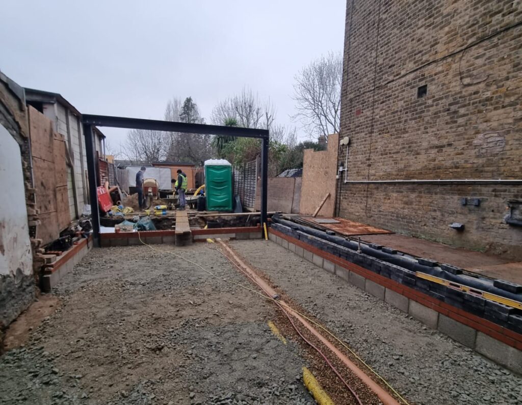 Demolition , Structure work as steel beams , Joints, Brick & Block work, Drainage Kent House Rd, Beckenham BR3