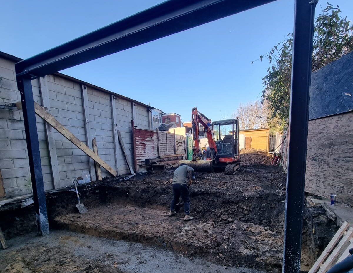 Demolition , Structure work as steel beams , Joints, Brick & Block work, Drainage Kent House Rd, Beckenham BR3